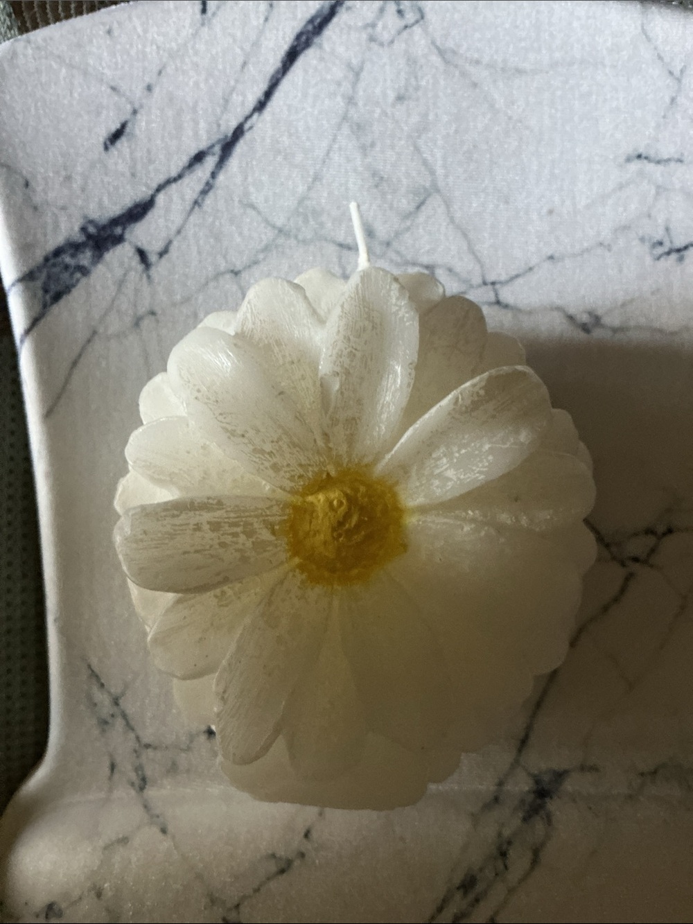 Daisy-Shaped White & Yellow Candle Flowers -One Item - Picture 6 of 6